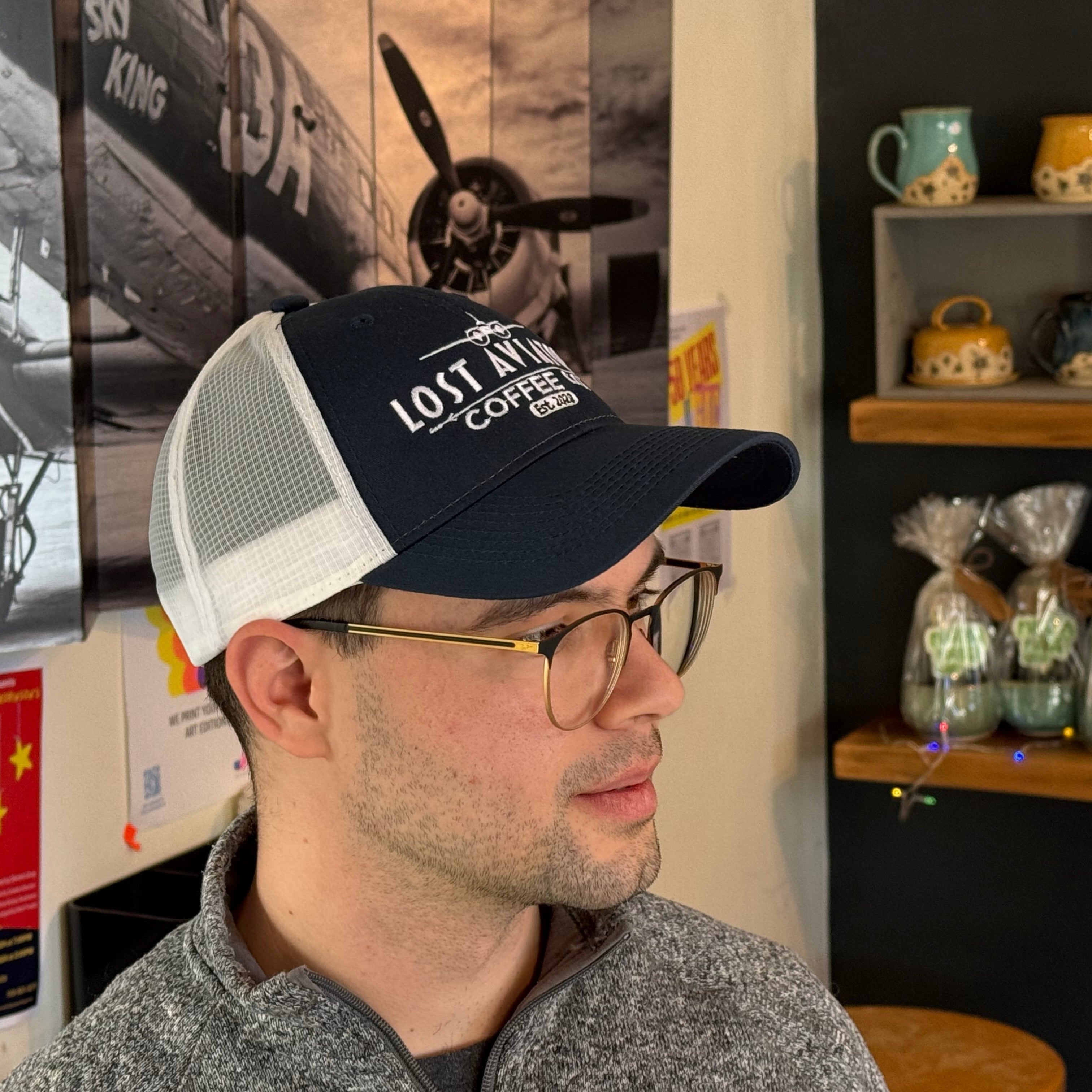 Blue Mesh Back Hat