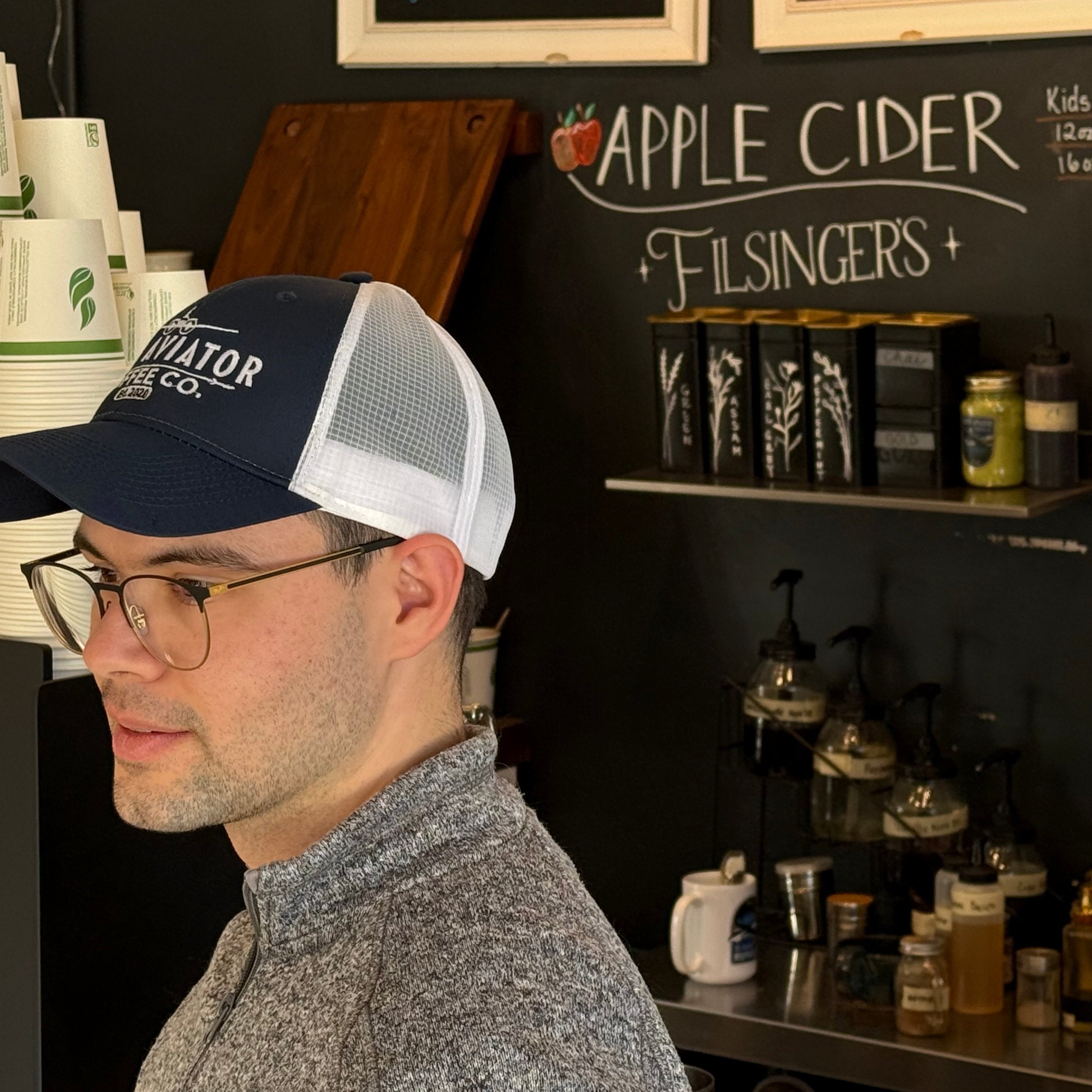 Blue Mesh Back Hat