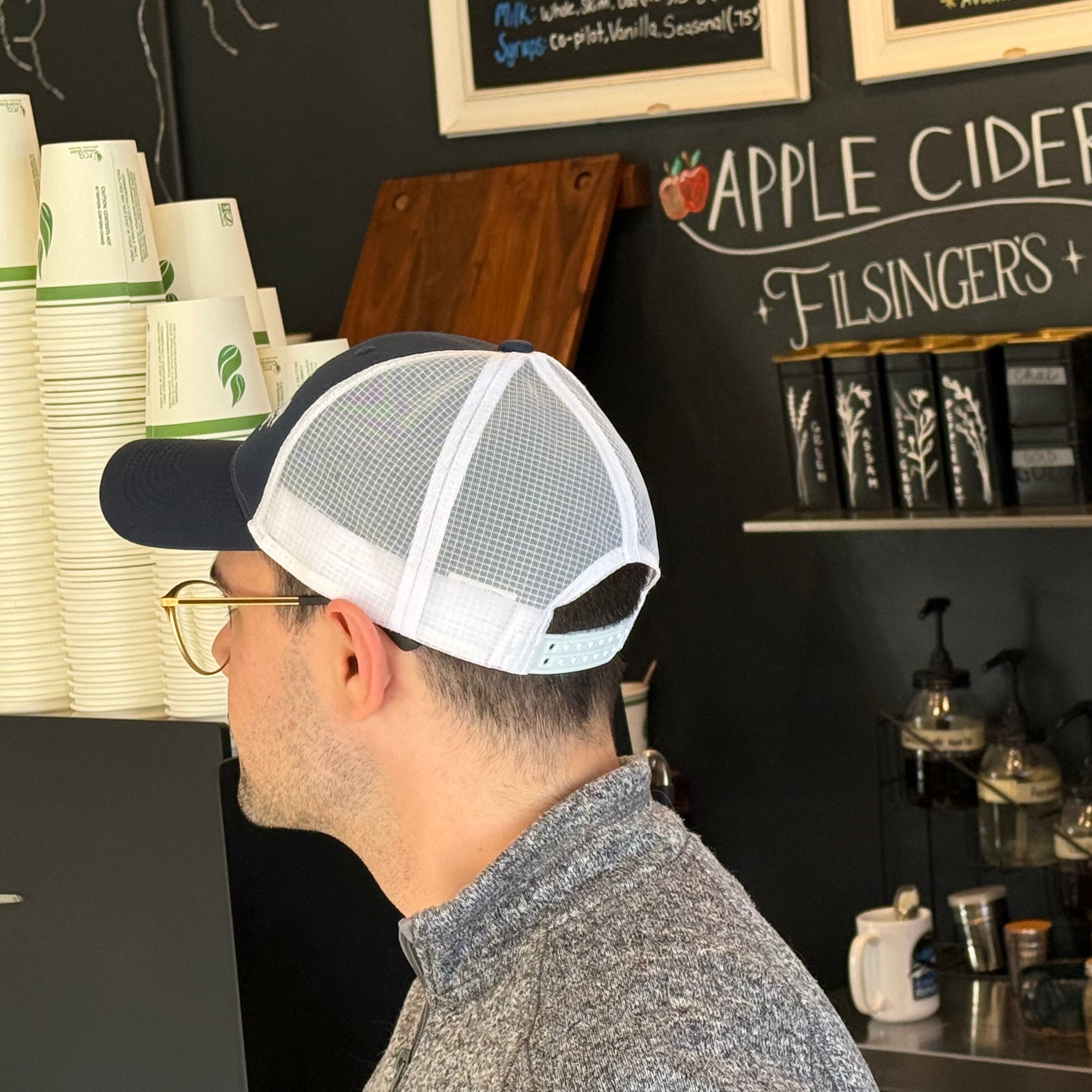 Blue Mesh Back Hat