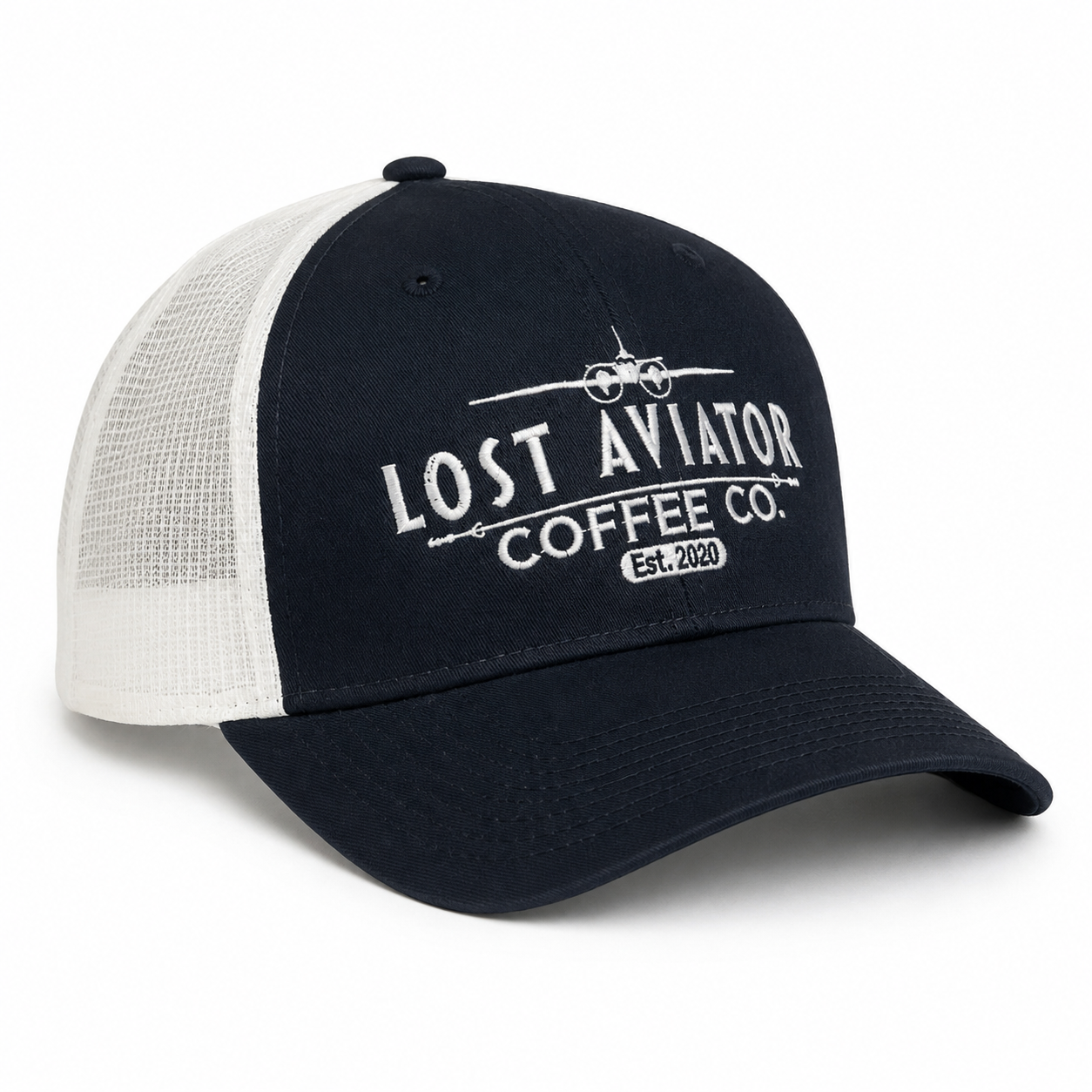 Blue Mesh Back Hat